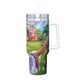 thumbnail image 2 of Isabella de Encanto Vaso aislado de acero inoxidable con asa, diseño temático, regalo para familia, amigos y fans; incluye pajita y encaja en el portavasos estándar, 40 oz, 2 of 6