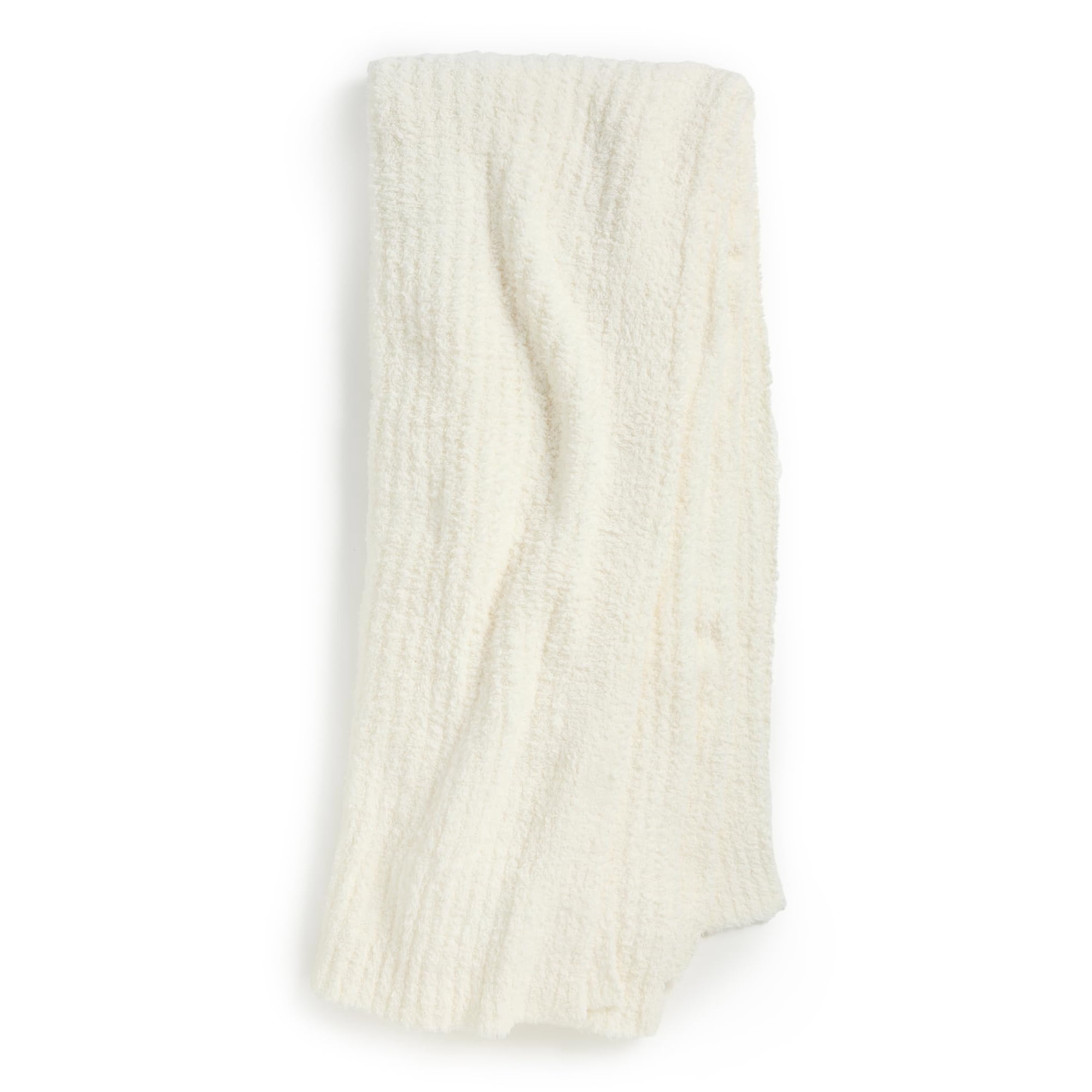 Manta Barefoot Dreams Cozychic De Color Blanco Acanalado