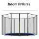 thumbnail image 3 of Malla de seguridad 8 postes para cama elástica 3,66 m #4, 3 of 3