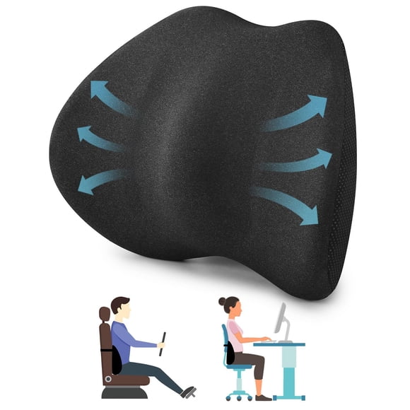 Almohada de apoyo lumbar Dreamer Car para silla de oficina y asiento de coche