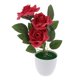 thumbnail image 4 of Ramo De Flores De Seda Rosa Artificial En Maceta Bonsai Planta Falsa Rojo, 4 of 5