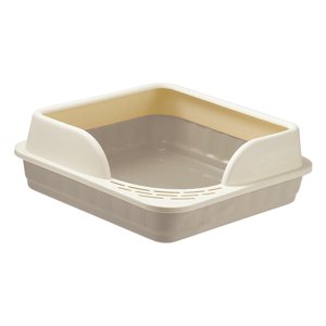 Ioensy - Caja De Arena Para Gatos Semicerrada Con Aumento, Orinal, Inodoro, Antisalpicaduras, Portátil, Gris