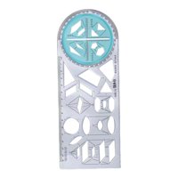 Magideal - Regla Geométrica Multifuncional Reglas De Dibujo Para Oficina Plantilla De Medición De Formas Múltiples Plantilla De Dibujo De Plantilla De Medición P Estilo C