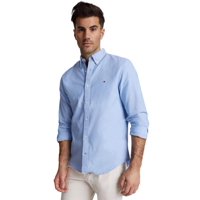 Camisa Tommy Hilfiger Para Hombre, Manga Larga, Oxford, Corte Regular