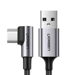 Ugreen Cable Usb-C En Ángulo A Usb 2.0 A Trenzado 1M Gris