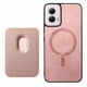 thumbnail image 5 of Funda de Cuero Magnética con Tarjetero para Motorola Moto G Power 2024 Cubierta Delgada Rosa, 5 of 5