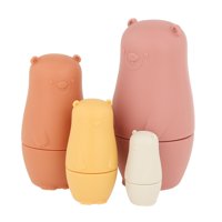 Magideal - Montessori Stack Nesting Dolls Toy Juguete Educativo De Aprendizaje Temprano Building Stacker Toy Para Niños Pequeños Niños En Edad Preescolar Rojo