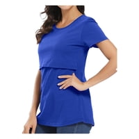 Kivara - Polera Lactancia Maternidad Ana Manga Corta Azul Azul M