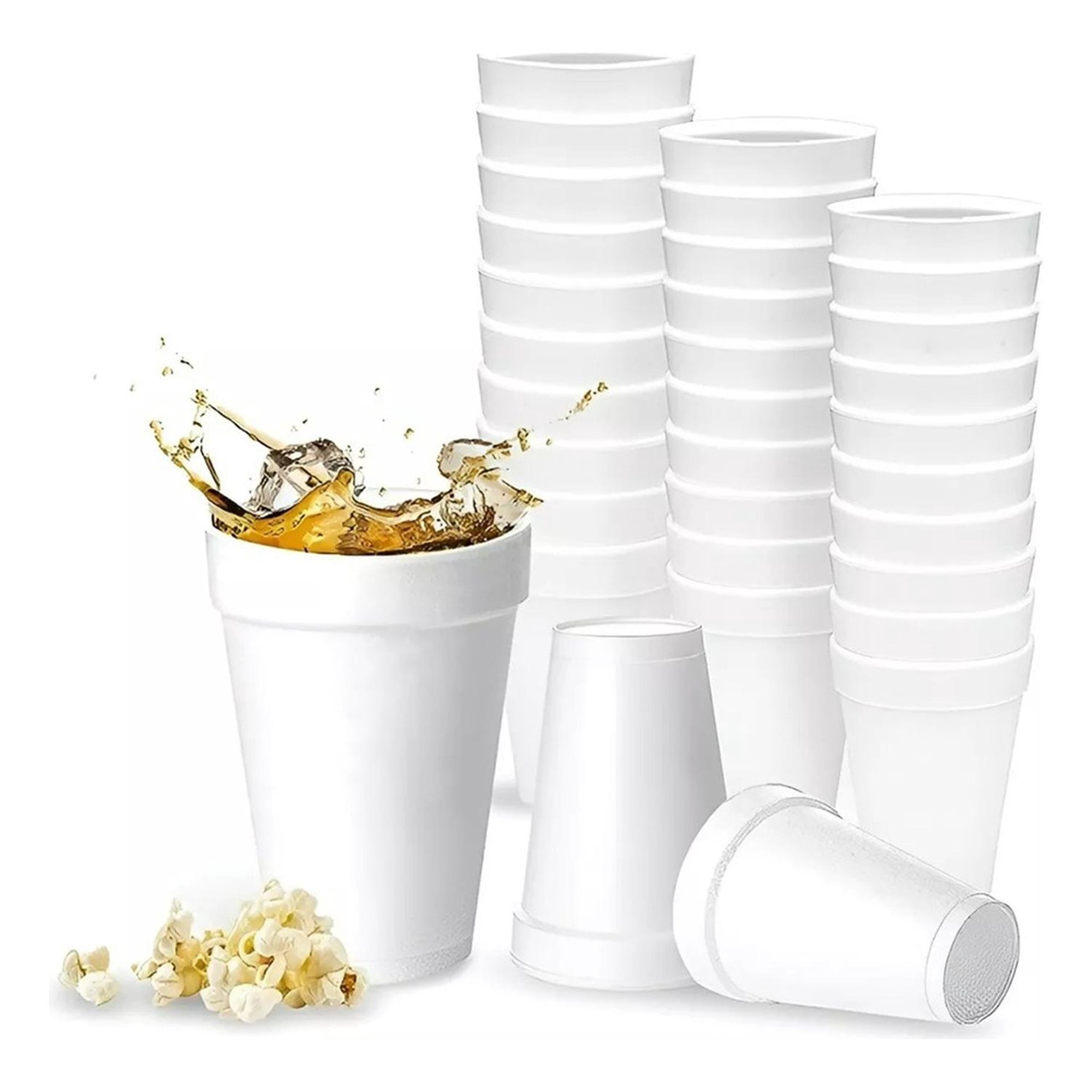 Pasteleriuscl - 1000 Vasos Desechable Vasos Plumavit Termico Vaso 10oz/296ml Blanco / Vaso Plumavit 10oz