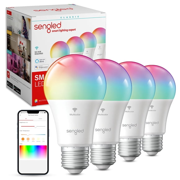 Bombilla Sengled WiFi que cambia de color para Alexa Google, paquete de 4
