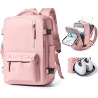 Genérica - Mochila De Viaje Cabina Avión Impermeable 40Lt Zapatos Usb, Rosa, Puede Separar Zonas Húmedas Y Secas, Con Compartimento Independiente Para Zapatos.