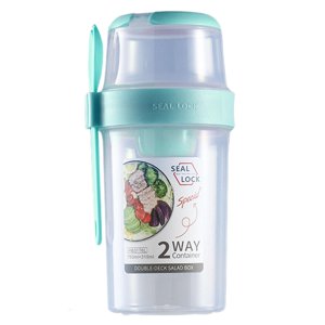 Bothyi - Recipiente Para Ensalada Taza Para Ensalada De Frutas Y Verduras Para Ir A Trabajar Viajes De Negocios Verde