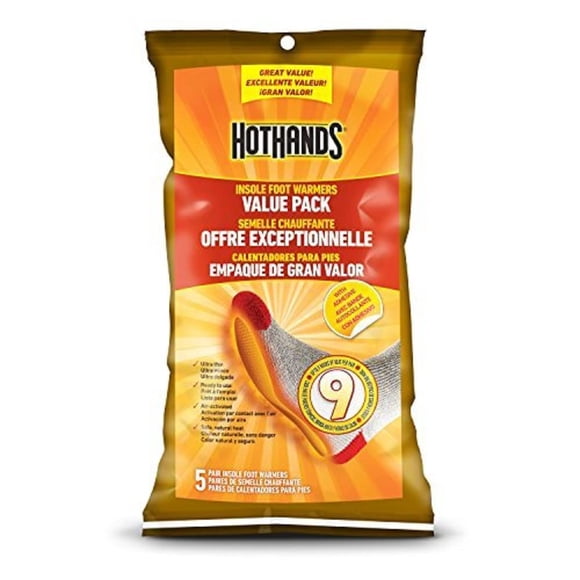 Plantilla Foot Warmers HotHands con adhesivo, 5 pares