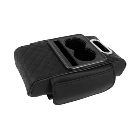 Ioensy - Generic Car Center Console Pad Ranura Para Teléfono Con Portavasos Para Auto Sedan Negro