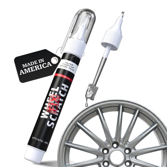 Wheel Scratch Fix Pintura de retoque para llantas – Plata claro 9 ml