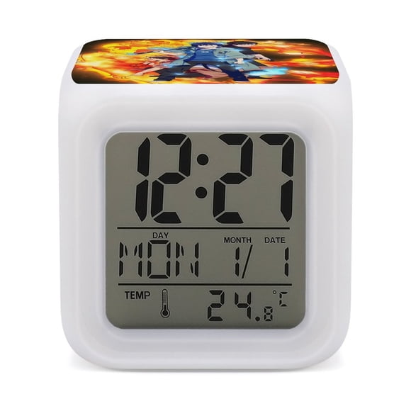 Reloj Despertador Digital Desmarcar Blue Exorcist Multicolor