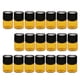 thumbnail image 2 of lotes de botellas vacías de vidrio vacías de 20 piezas vacías con tapón de rosca negro marrón 1 ml, 2 of 5