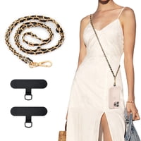 Timovo - Cordón Universal Para Teléfono, Correa Cruzada Antirrobo De Metal De 57"" Para Iphone 17, 16 Y La Mayoría De Los Smartphones, Soporte Para El Cuello Para Mujer, Color Negro