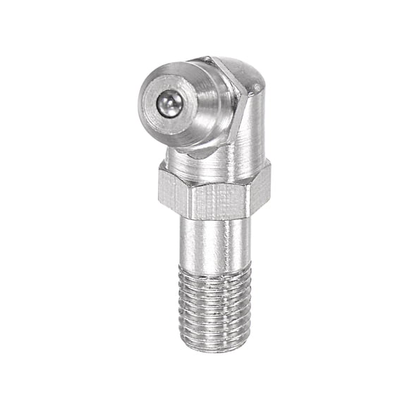 Uxcell Métrico Latón Niquelado Recto Alargado Engrasador M6 x 0.75mm Rosca