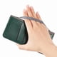 thumbnail image 3 of Funda tipo cartera para iPhone 15 de piel con cierre magnético, ranuras para tarjetas y correa para la muñeca Verde, 3 of 6