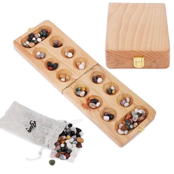 Juego de Mesa Mancala Ajuny Plegable para Viajar