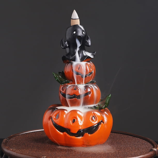 1pc, Handmade Resin Halloween Pumpkin Incense Burner - Perfect for Home, Office, Tea House Decor - Creative Gift Idea (Incense Not Included)