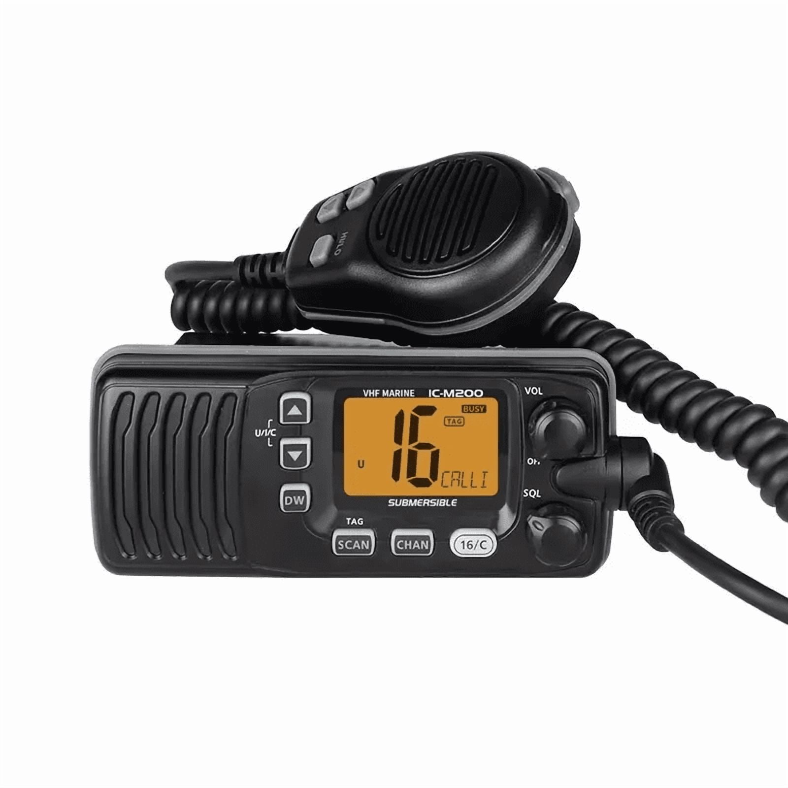 Icom Ic-m200 Rádio Marítimo Vhf 25w Ipx7, Tela Lcd Grande Função Aquaquake Veicular