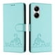 thumbnail image 5 of Funda tipo cartera FOXDOCK para Xiaomi Poco X7 Pro 5G con soporte, ranuras, RFID, diseño de gato, 5 of 5