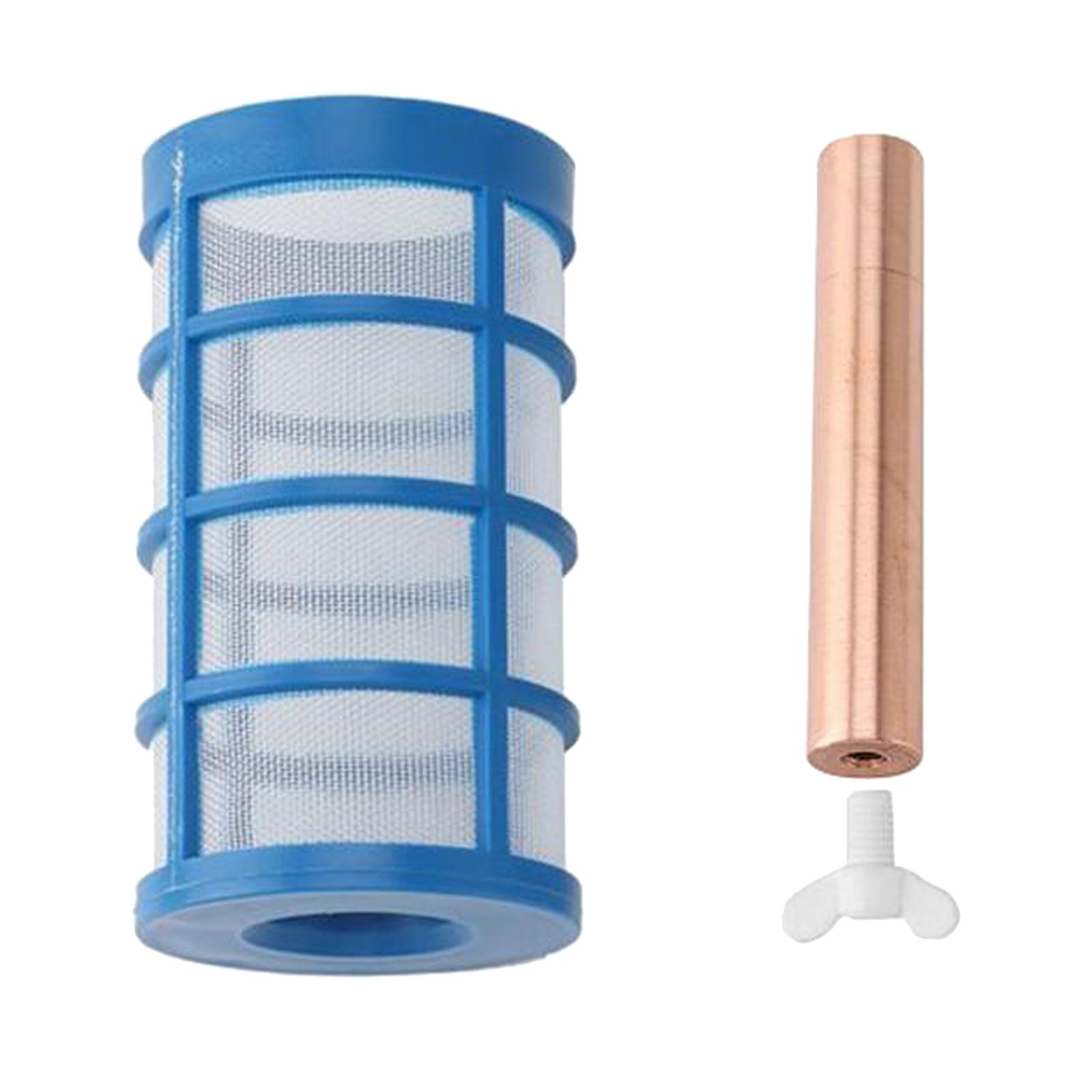Magideal - Ánodo De Cobre Solar Para De Piscina Solar, Limpieza De , Piezas Alimentadas Por Energía Solar, Clarificador De Piscina, Purificador De , Con De Tornillo Con Filtro De Tornillo