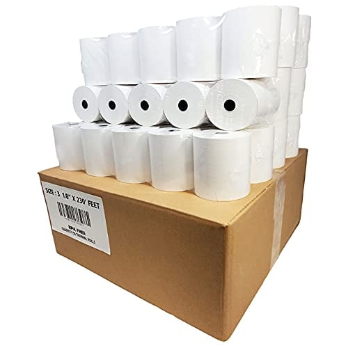 Nayelish - Rollos De Papel Térmico De 3 1/8 X 230 Pies (55 G/m²) Para Clover Station