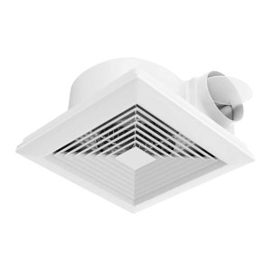 Magideal - Extractor De Baño Ventilador De Techo Panel Cuadrado Ducto Pp Motor Automático Instalación Rápida Ventilación Silenciosa Adecuado Para Almacén Oficina 10 Pulgadas