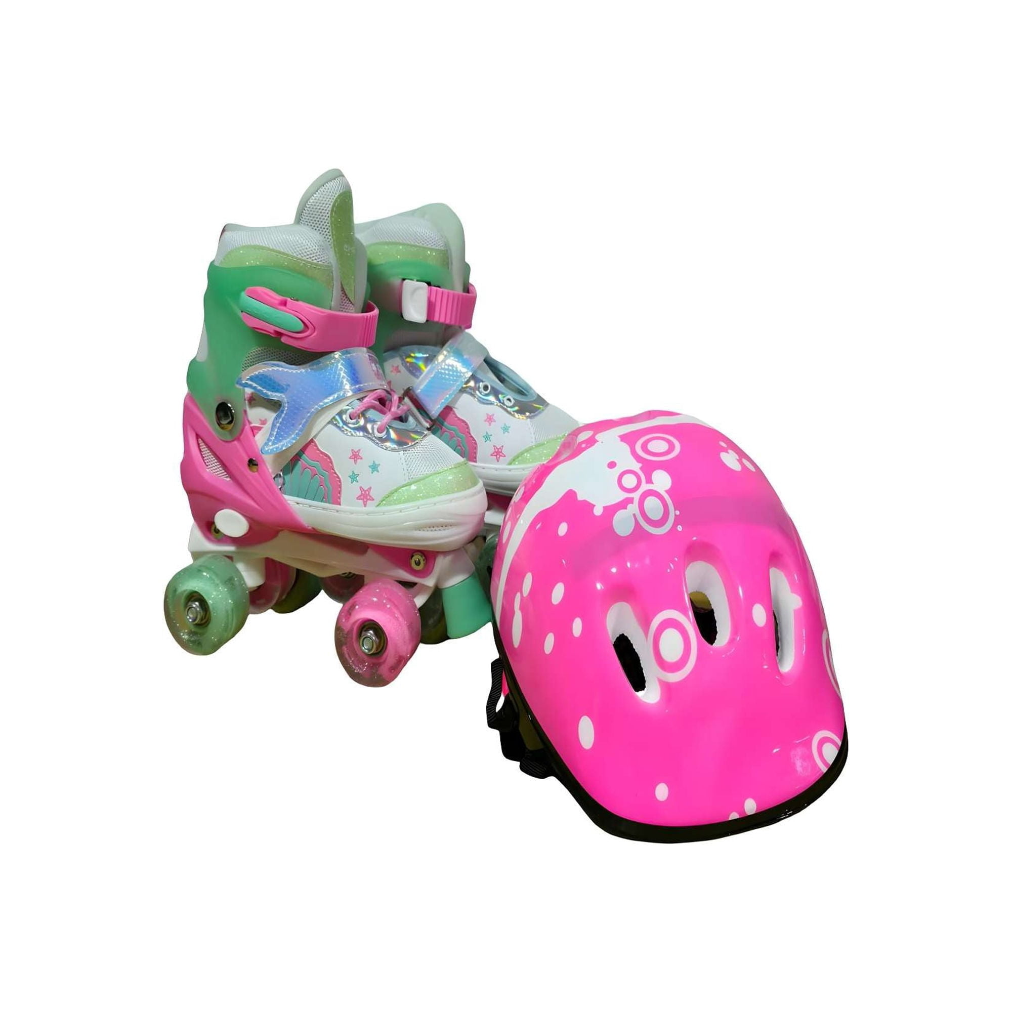 Genérico - Patin Con Luces 4 Ruedas Y Kit Talla M 35 38 Multicolor3