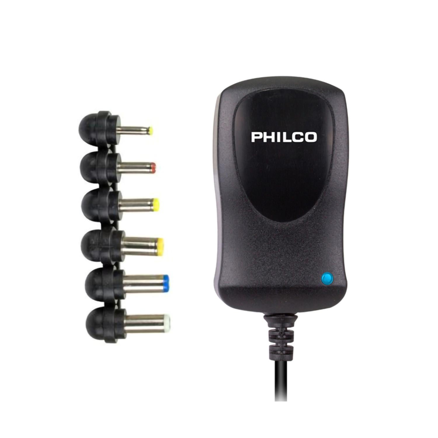 Philco - Eliminador De Pilas 1200mah 6 Puntas Diferentes Negro