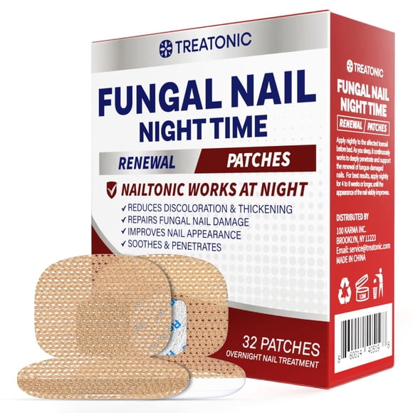Parches para Hongos en Uñas de los Pies Treatonic Renovación Nocturna 32 Piezas