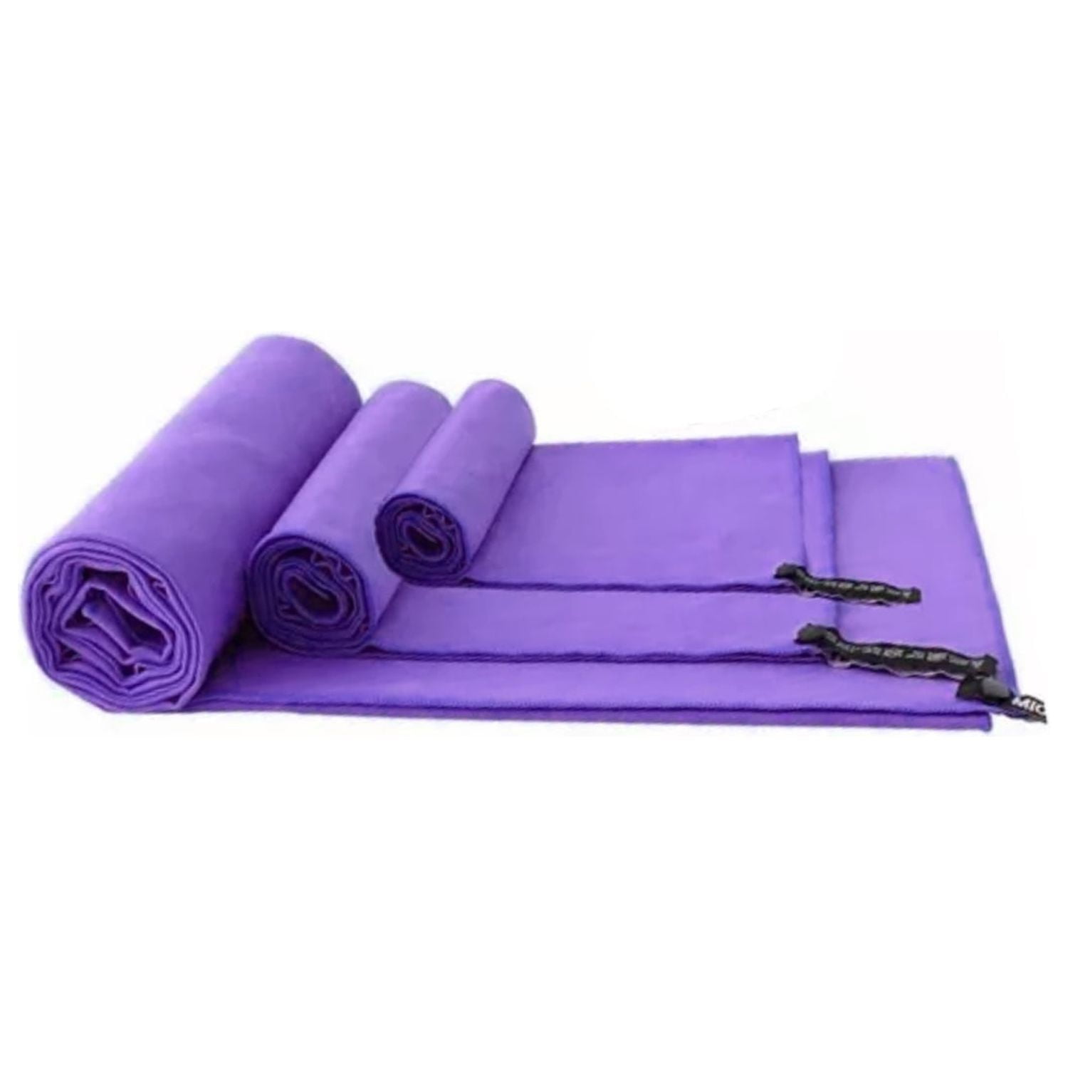 Importclick - Set 3 Toallas Baño Viaje Microfibra Secado Rápido Violeta