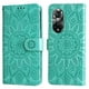thumbnail image 2 of Funda tipo cartera FOXDOCK para Honor 50 Pro , diseño girasol en relieve, cuero PU, cierre magnético, soporte y tarjetero, 2 of 5
