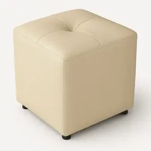 Muebles Hvm - Puff Hvm Boton Beige