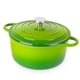 thumbnail image 1 of Olla de hierro fundido Nuovva de 24 cm, esmaltada en verde, apta para horno, 1 of 9