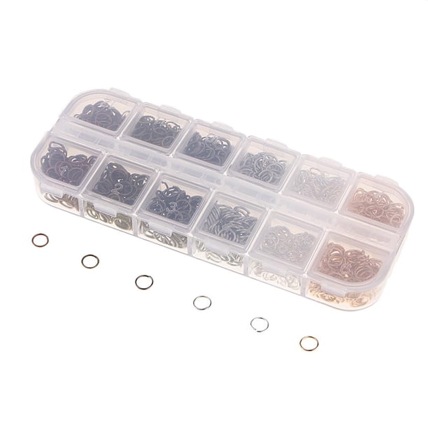 1 caja abierta Anillos de salto Anillos partidos Conector Keychian para hacer joyería 6 mm