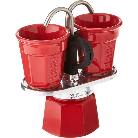 Cafetera Bialetti Mini Express Roja 2 Tazas Aluminio