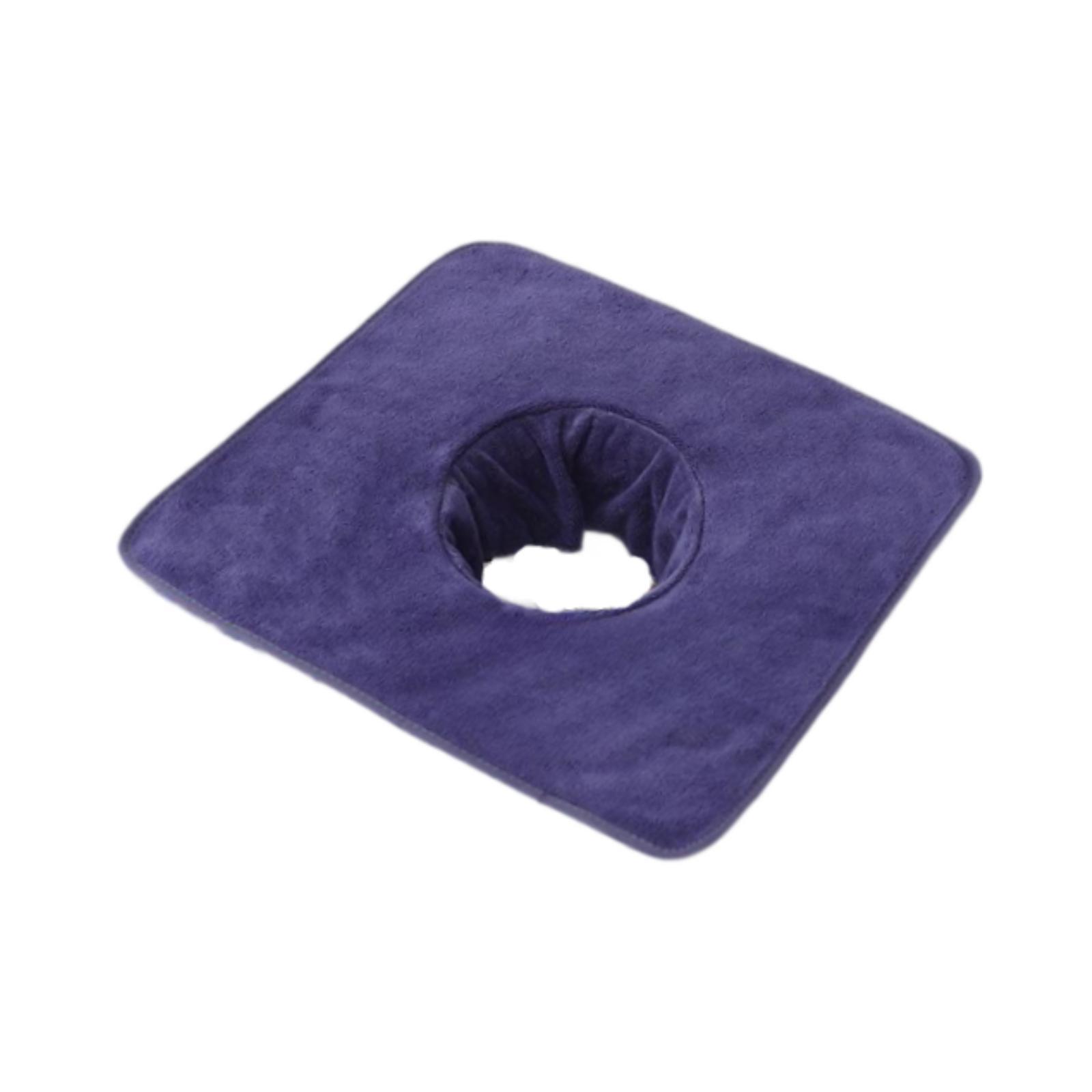 Ioensy - Toalla Con Orificio Para La Cara Para Mesa De Masajes, Funda De Microfibra Suave Para Mesa De Masajes, Color Gris Oscuro