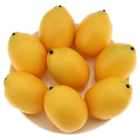 Xusx111 - 8Pcs Artificial Realista Simulación Amarillo Limón Falso Modelo De Fruta Decoración Casa Cocina Gabinete (9.5 * 6.5Cm)