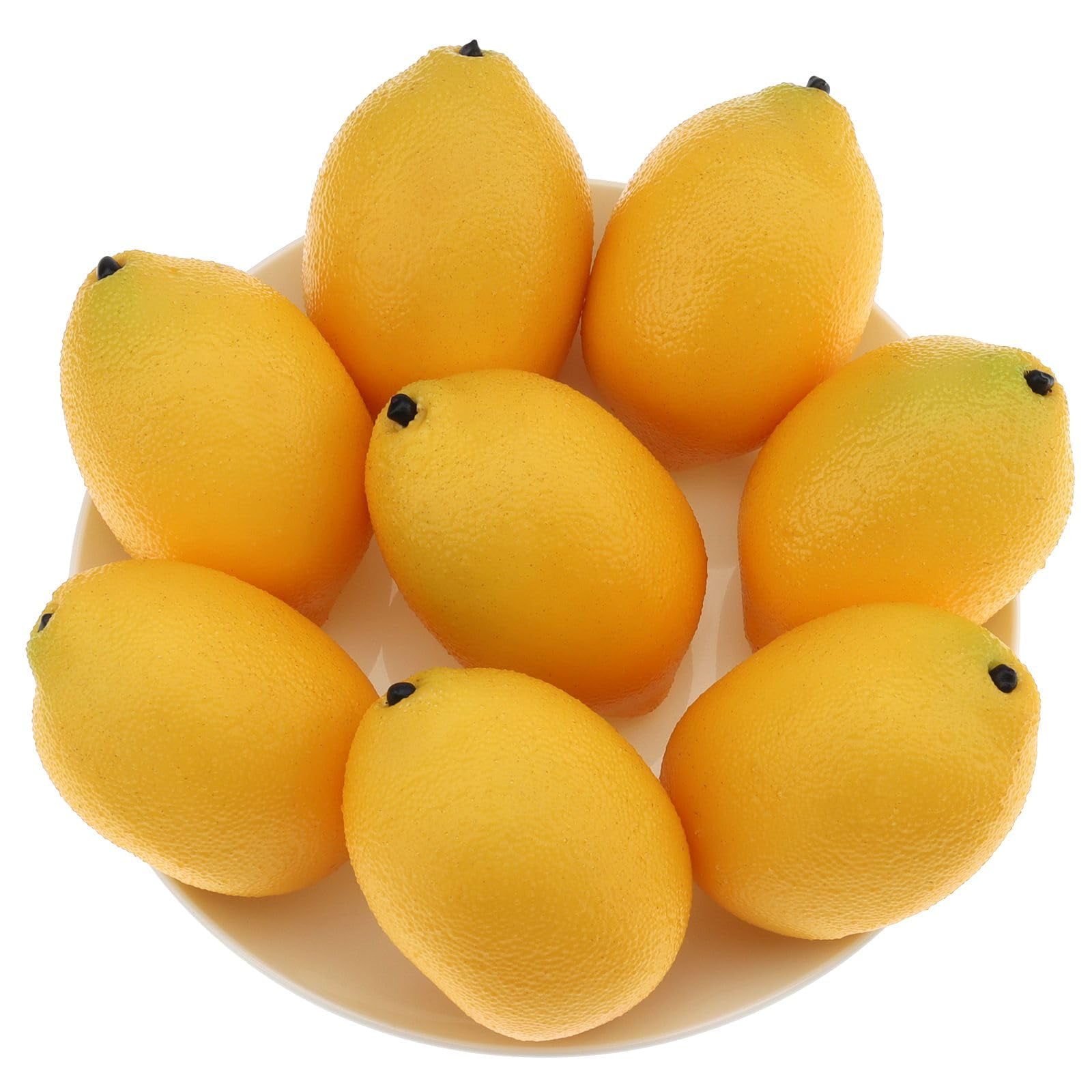 Xusx111 - 8pcs Artificial Realista Simulación Amarillo Limón Falso Modelo De Fruta Decoración Casa Cocina Gabinete (9.5 * 6.5cm)