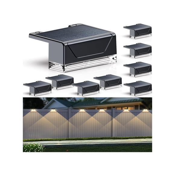 Luces solares para vallas LIANGLOME 3000/4000/6000K IP65 a prueba de agua
