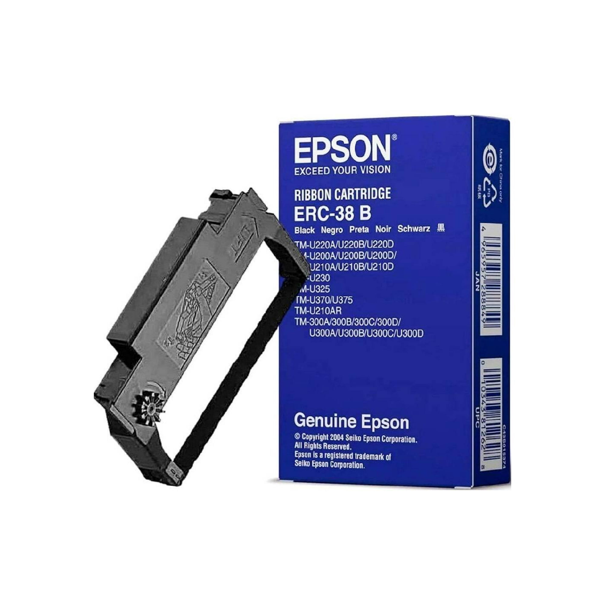 Epson Cinta Matricial Modelo Erc-38b Color Negro