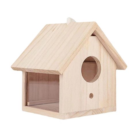 Ioensy - Casa Para Pájaros Caja De Madera Para Pájaros Para Observar Pájaros Pequeños Al Aire Libre