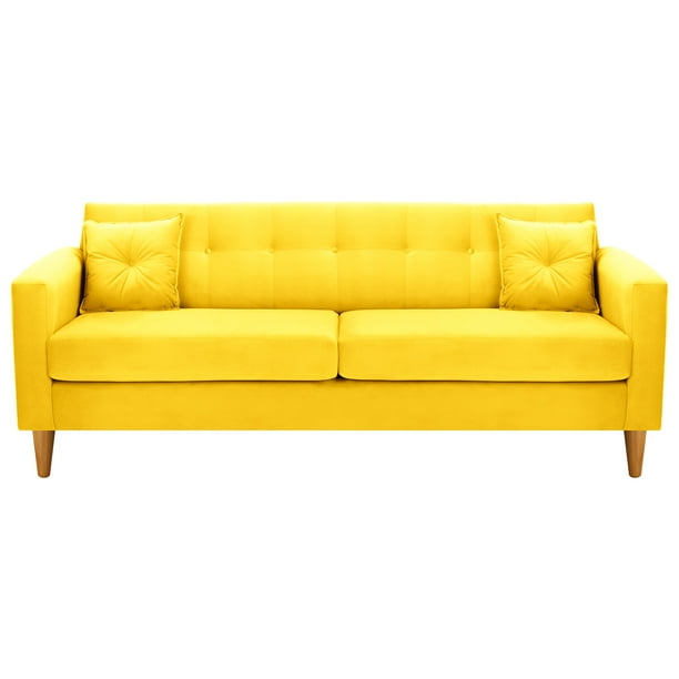 Sofa New Retro 3CG Felpa 04 Amarillo