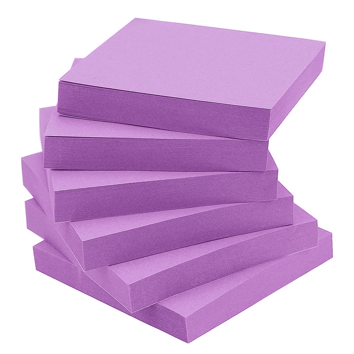 600 Notas Adhesivas Pastel - 6 Blocs De 100 Hojas Cada Uno, Colores Azul, Rosa, Verde, Morado, Amarillo, Ideales Para Oficina O Escuela