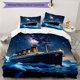 thumbnail image 1 of 3pcs Bedding Set Duvet Cover Closure Includes 1 Duvet Cover & 2 Pillowcases for All Seasons Bedroom Decor, Home Dorm High-Definition Print Titanic A445, 1 of 1