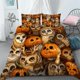 thumbnail image 1 of Halloween Owl Pumpkin Quilt Duvet Cover Set Children Bedroom Decor3-Piece Bedding Set, 1 of 5